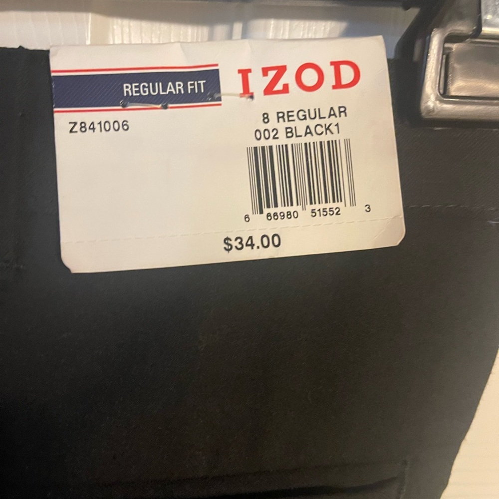 Boys Izod dress pants. Black. NWT